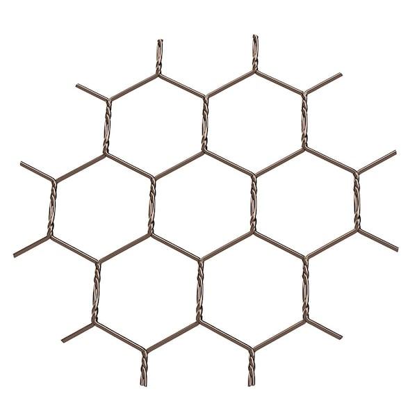 Designs Of Distinction .5" Chicken Wire Decorative Grille - Antique Brass, 36" W x 48" L Sheet 0136481220TAB1 - main